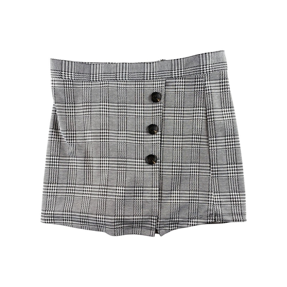 Attard State Plaid Skirt Shorts Button Front Lined Women's Size L‎